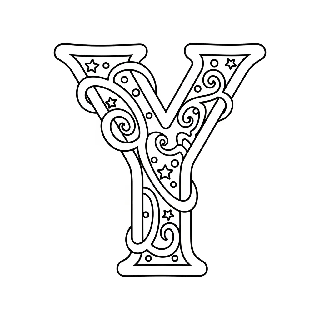 Letter Y Kleurplaat 9