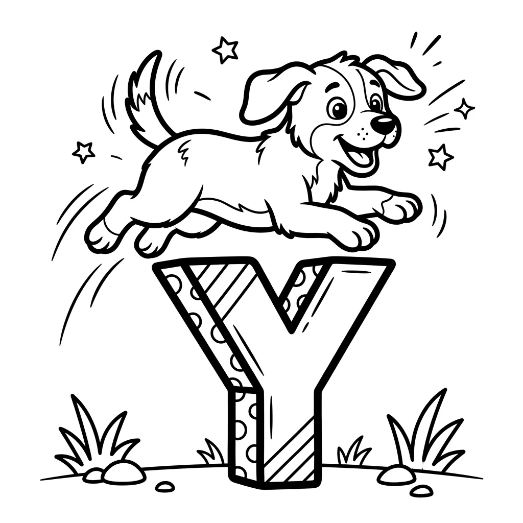 Letter Y-dieren kleurplaat 25 Letter Y dieren kleurplaat 17