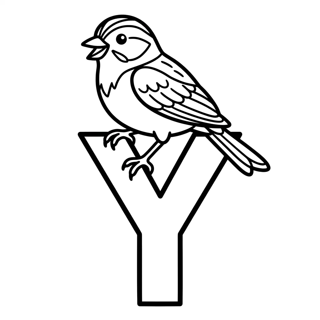 Letter Y-dieren kleurplaat 14 Letter Y dieren kleurplaat 6