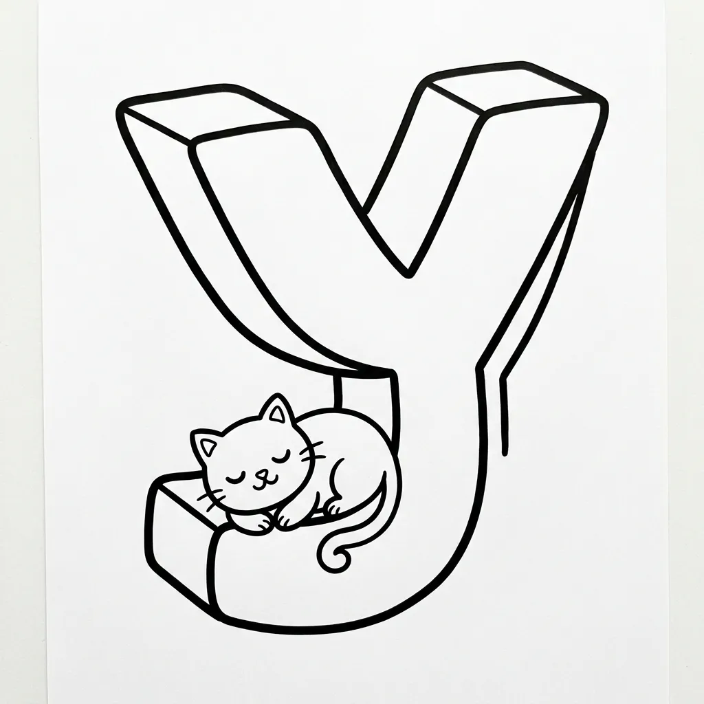 Letter Y-dieren kleurplaat 15 Letter Y dieren kleurplaat 7
