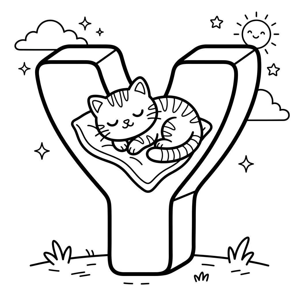 Letter Y-dieren kleurplaat 16 Letter Y dieren kleurplaat 8