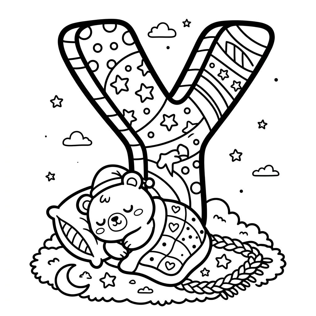 Letter Y-dieren kleurplaat 18 Letter Y dieren kleurplaat 10