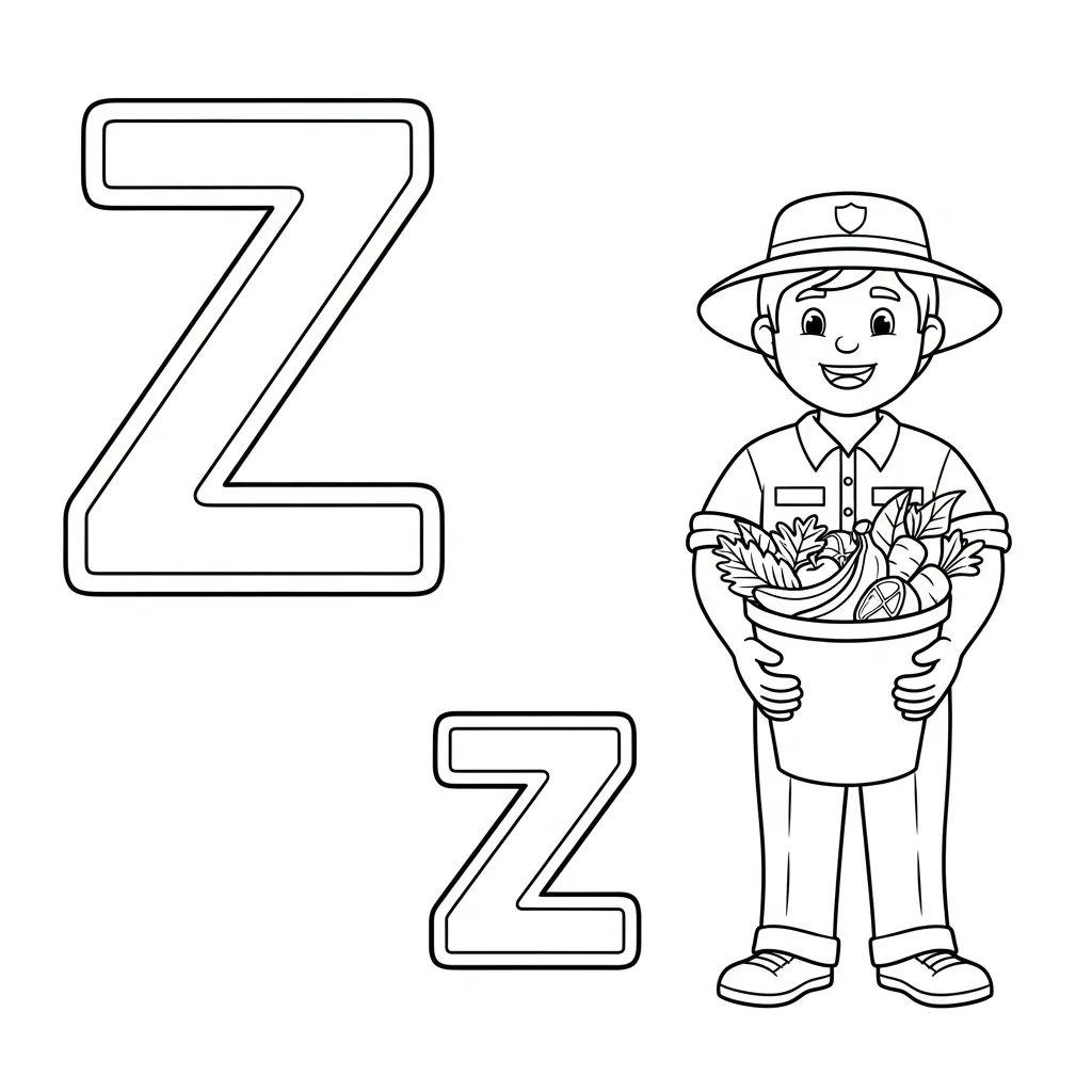 Letter Z Kleurplaat 24 Letter Z Kleurplaat 16