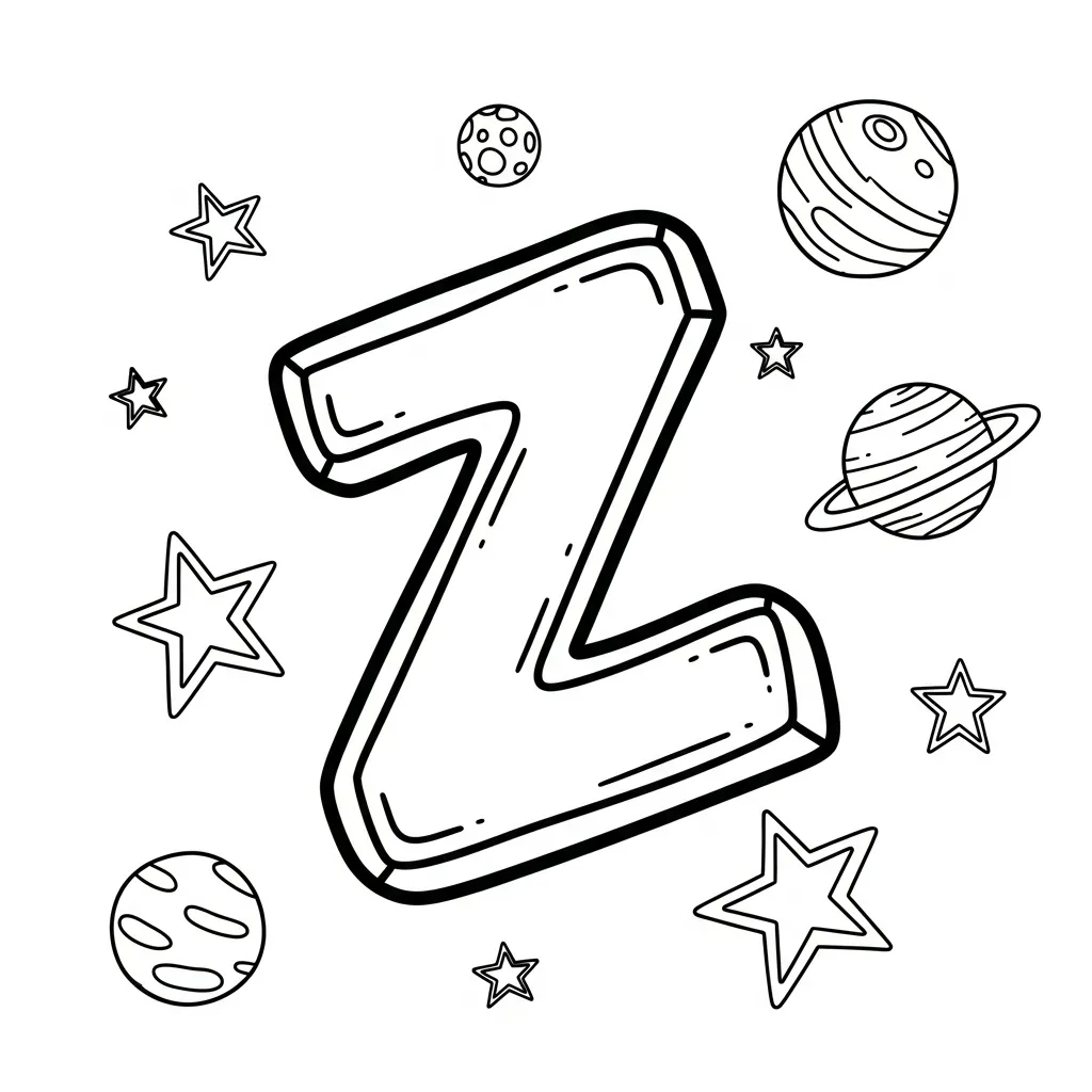Letter Z Kleurplaat 19 Letter Z Kleurplaat 11