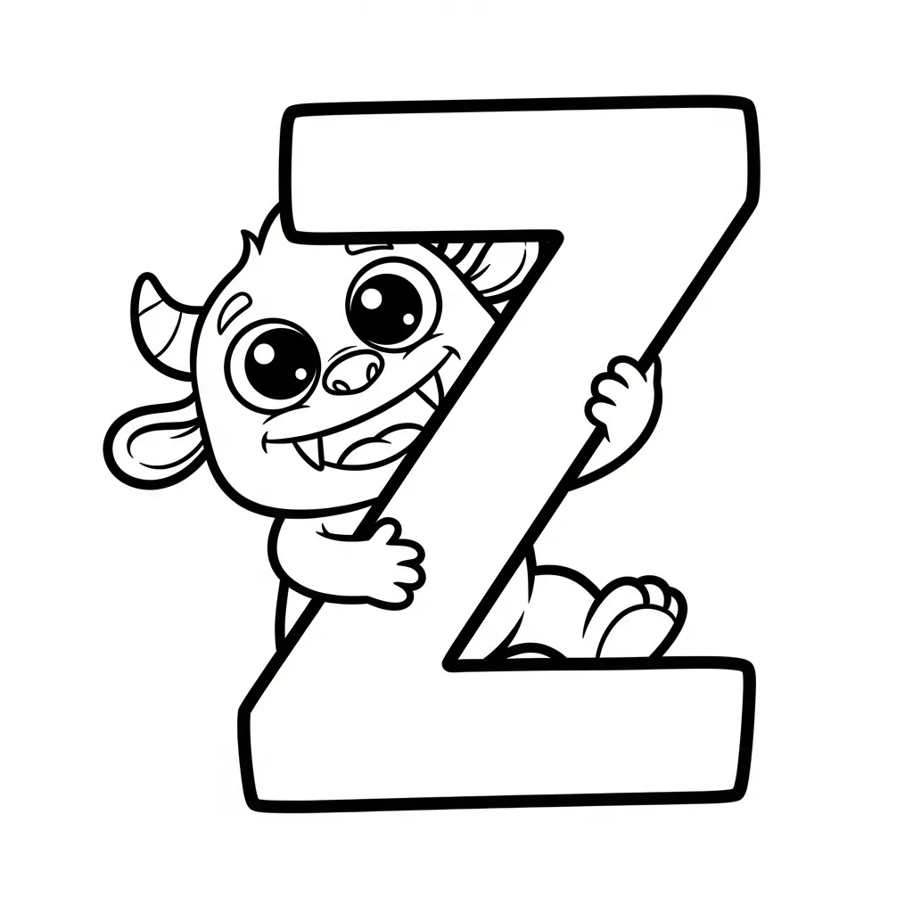 Letter Z Kleurplaat 20 Letter Z Kleurplaat 12