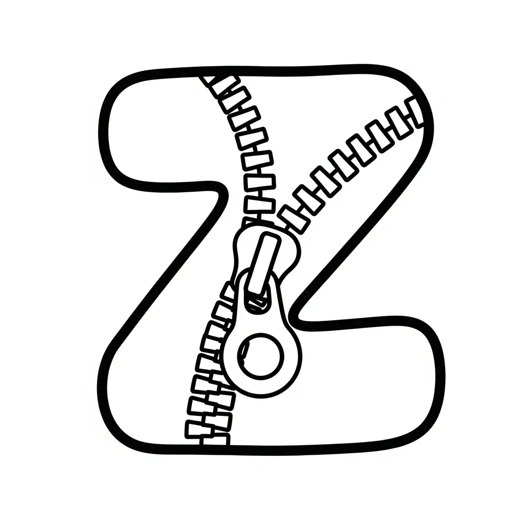 Letter Z Kleurplaat 22 Letter Z Kleurplaat 14