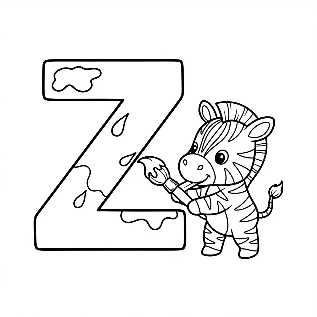 Letter Z Kleurplaat 23 Letter Z Kleurplaat 15