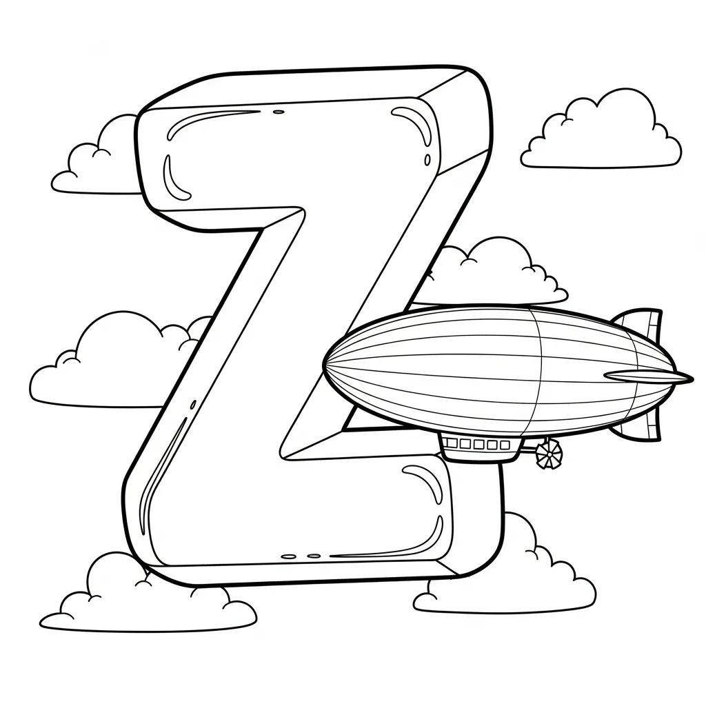 Letter Z Kleurplaat 13 Letter Z Kleurplaat 5