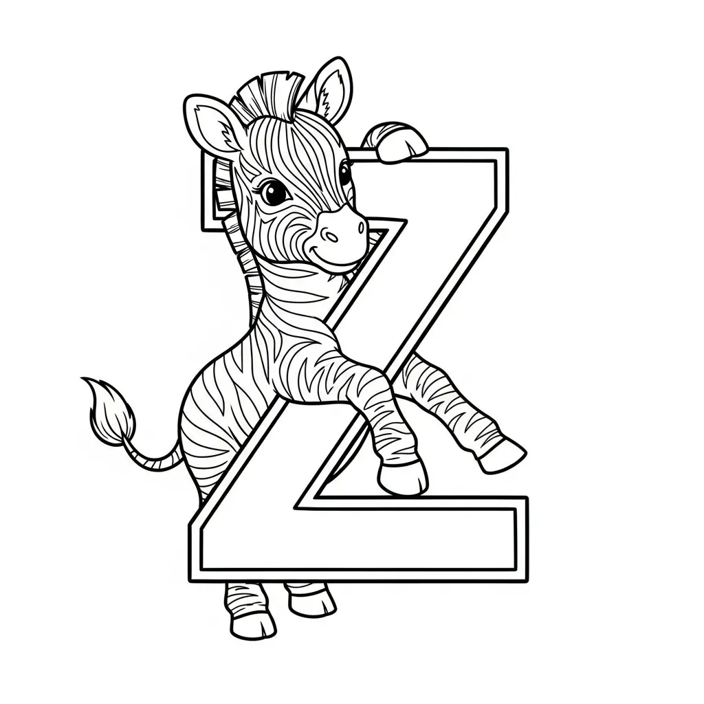 Letter Z Kleurplaat 14 Letter Z Kleurplaat 6