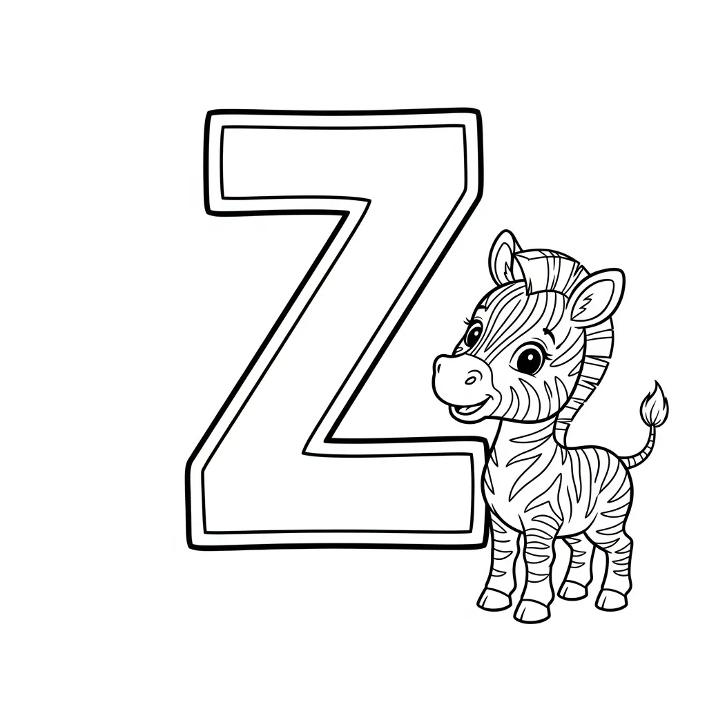 Letter Z Kleurplaat 15 Letter Z Kleurplaat 7