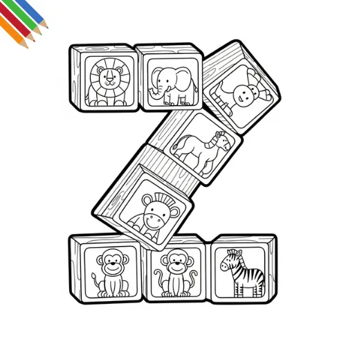 Letter Z Kleurplaat thumbnail