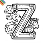 Letter Z-dieren kleurplaat 5 Letter Z-dieren kleurplaat thumbnail