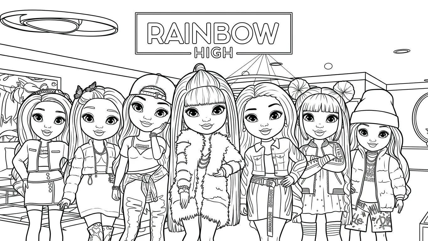 Rainbow High Kleurplaat 13 Rainbow High Kleurplaat 5