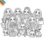 Rainbow High Kleurplaat thumbnail