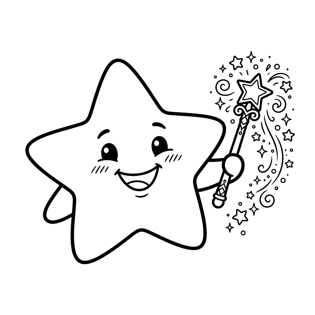 Ster Kleurplaat 8