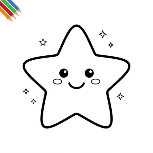 Ster Kleurplaat thumbnail