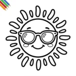 Kleurplaat Zon 4 Kleurplaat Zon thumbnail