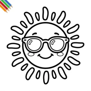 Kleurplaat Zon 7 Kleurplaat Zon thumbnail