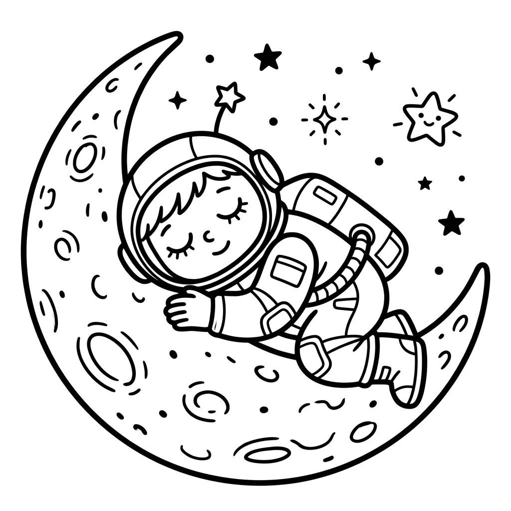 Astronaut kleurplaat 14 Astronaut kleurplaat 6