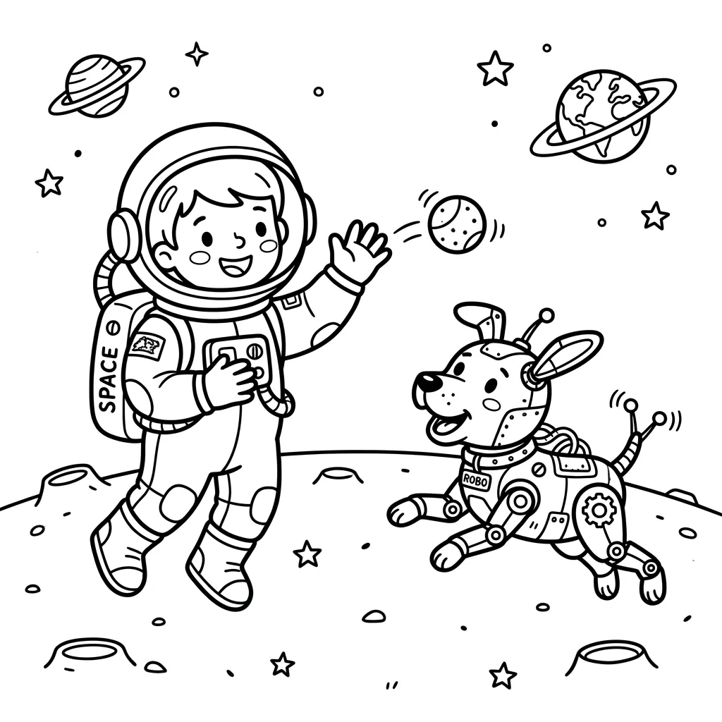 Astronaut kleurplaat 16 Astronaut kleurplaat 8
