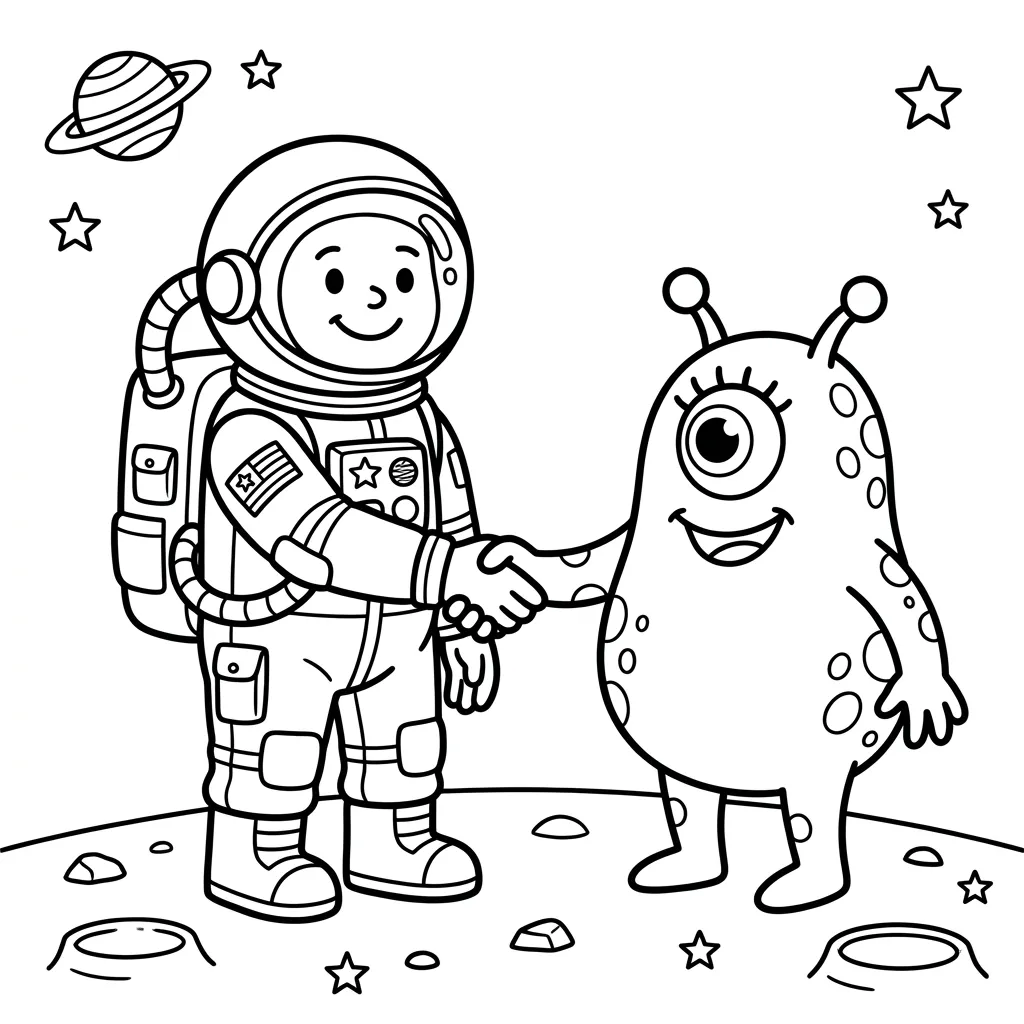 Astronaut kleurplaat 17 Astronaut kleurplaat 9