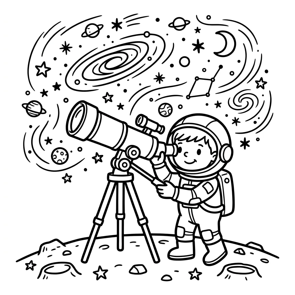 Astronaut kleurplaat 12 Astronaut kleurplaat 4