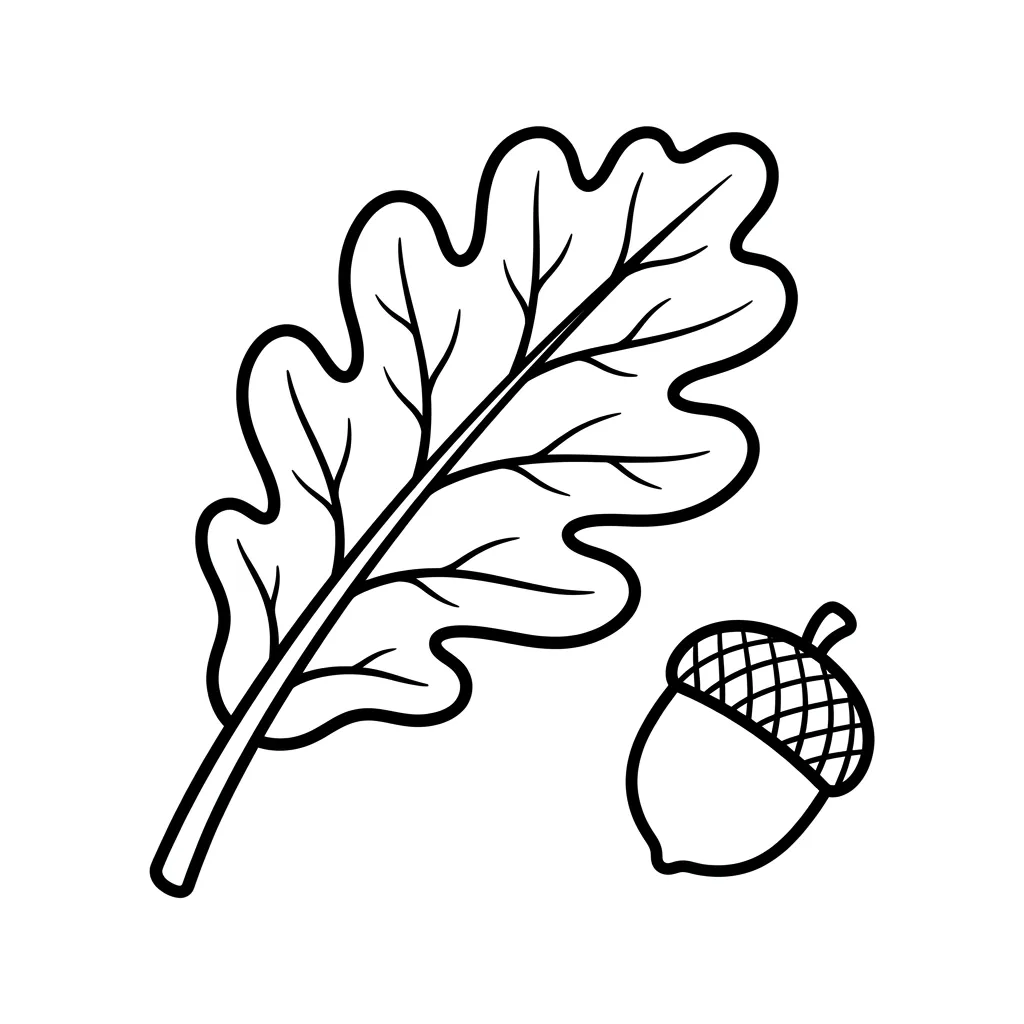 Blaadjes Kleurplaat