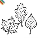 Blaadjes Kleurplaat thumbnail