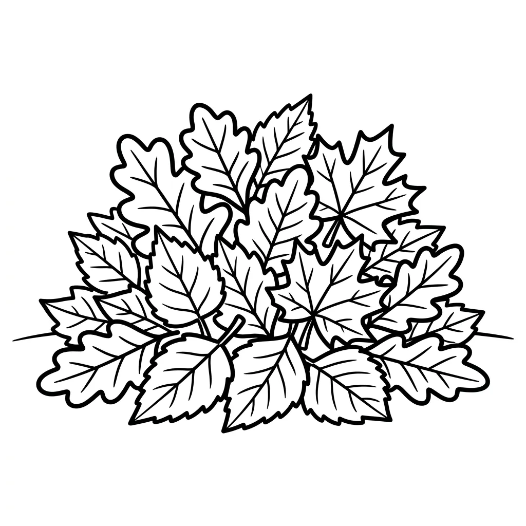 Blaadjes Kleurplaat 8