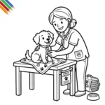 Dierenarts kleurplaat 4 Dierenarts kleurplaat thumbnail