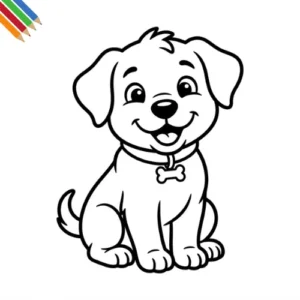 Kleurplaat Hondje 7 Kleurplaat Hondje thumbnail