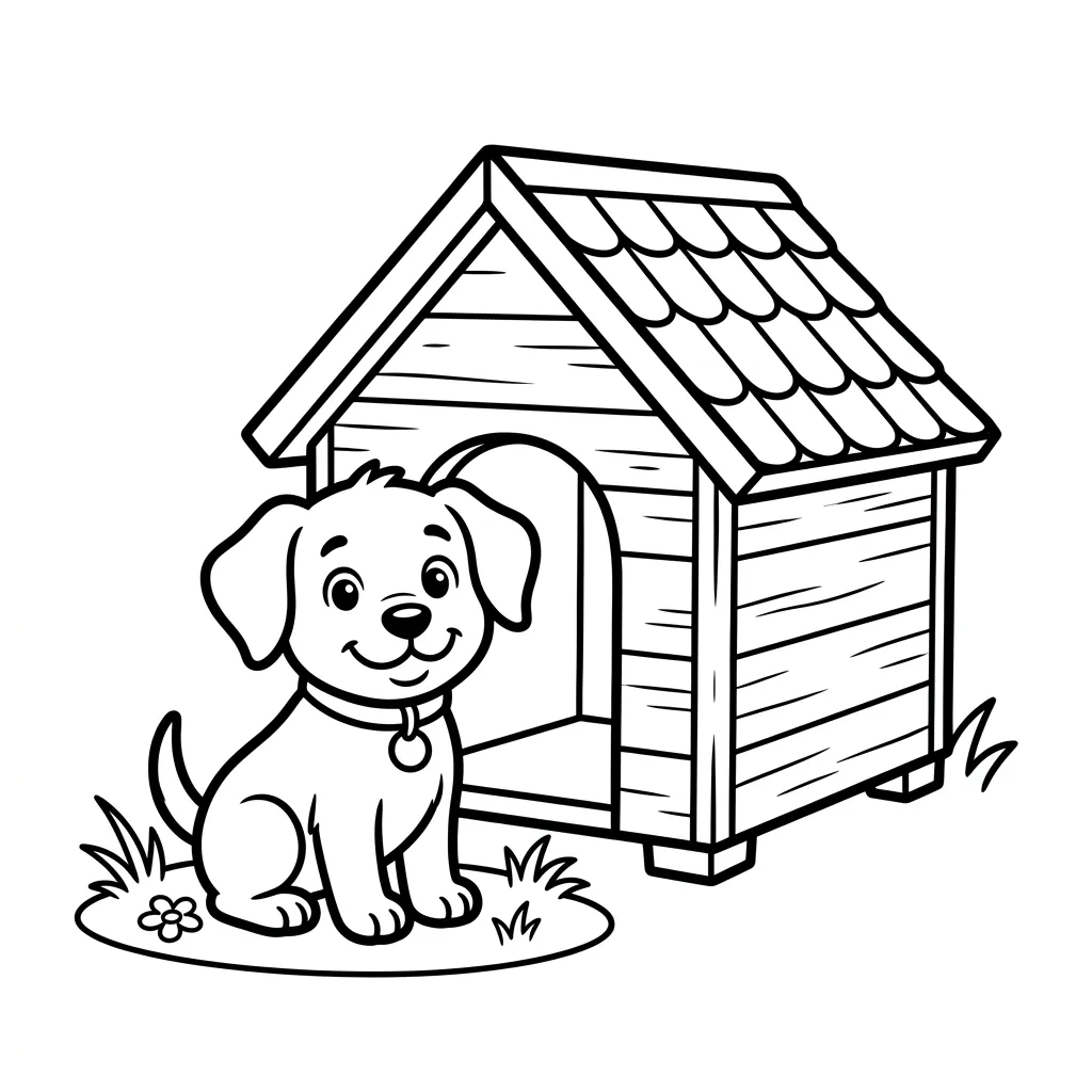 Kleurplaat Hondje 13 Kleurplaat Hondje 5
