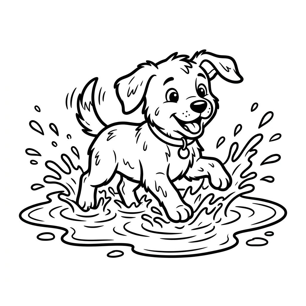 Kleurplaat Hondje 15 Kleurplaat Hondje 7