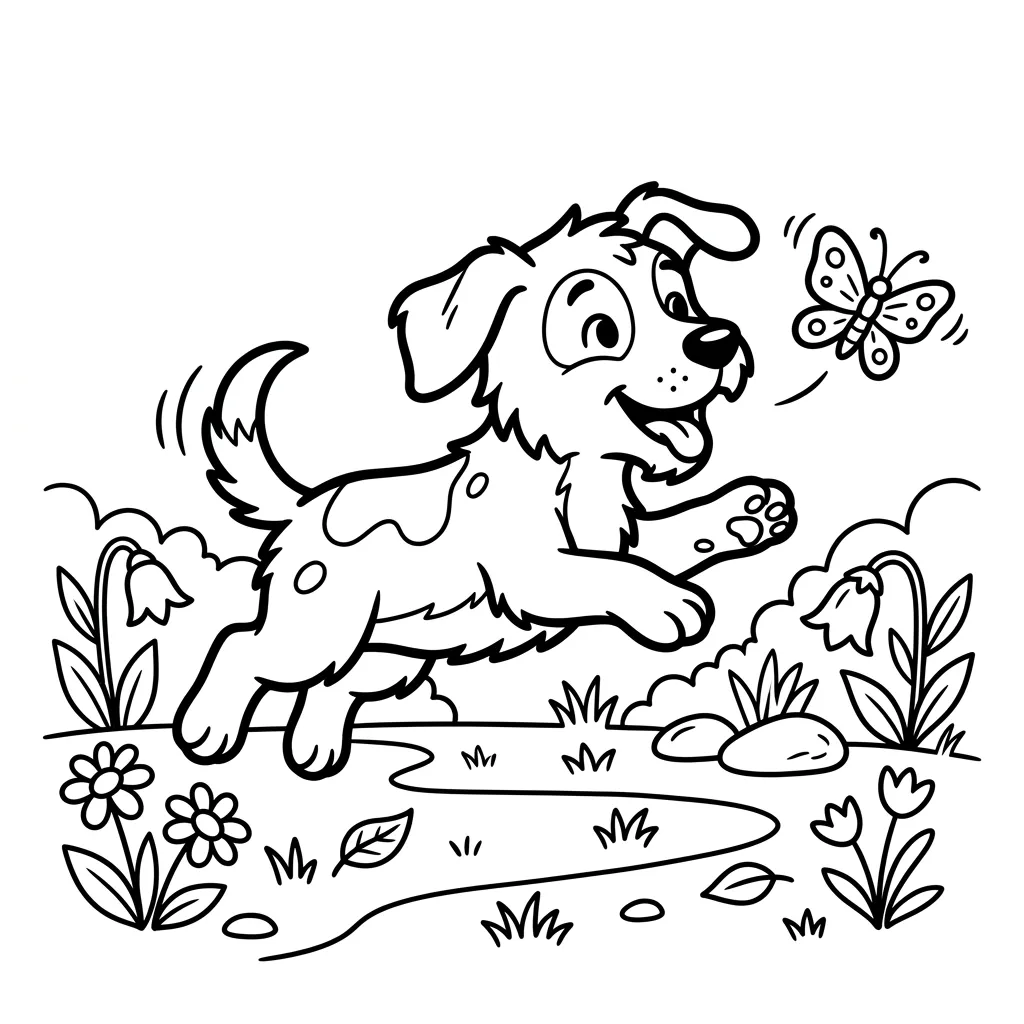 Kleurplaat Hondje 17 Kleurplaat Hondje 9