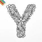 Letter Y-bloemen kleurplaat 4 Letter Y-bloemen kleurplaat thumbnail