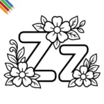 Letter Z-bloemen kleurplaat 4 Letter Z-bloemen kleurplaat thumbnail