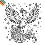 Phoenix kleurplaat thumbnail