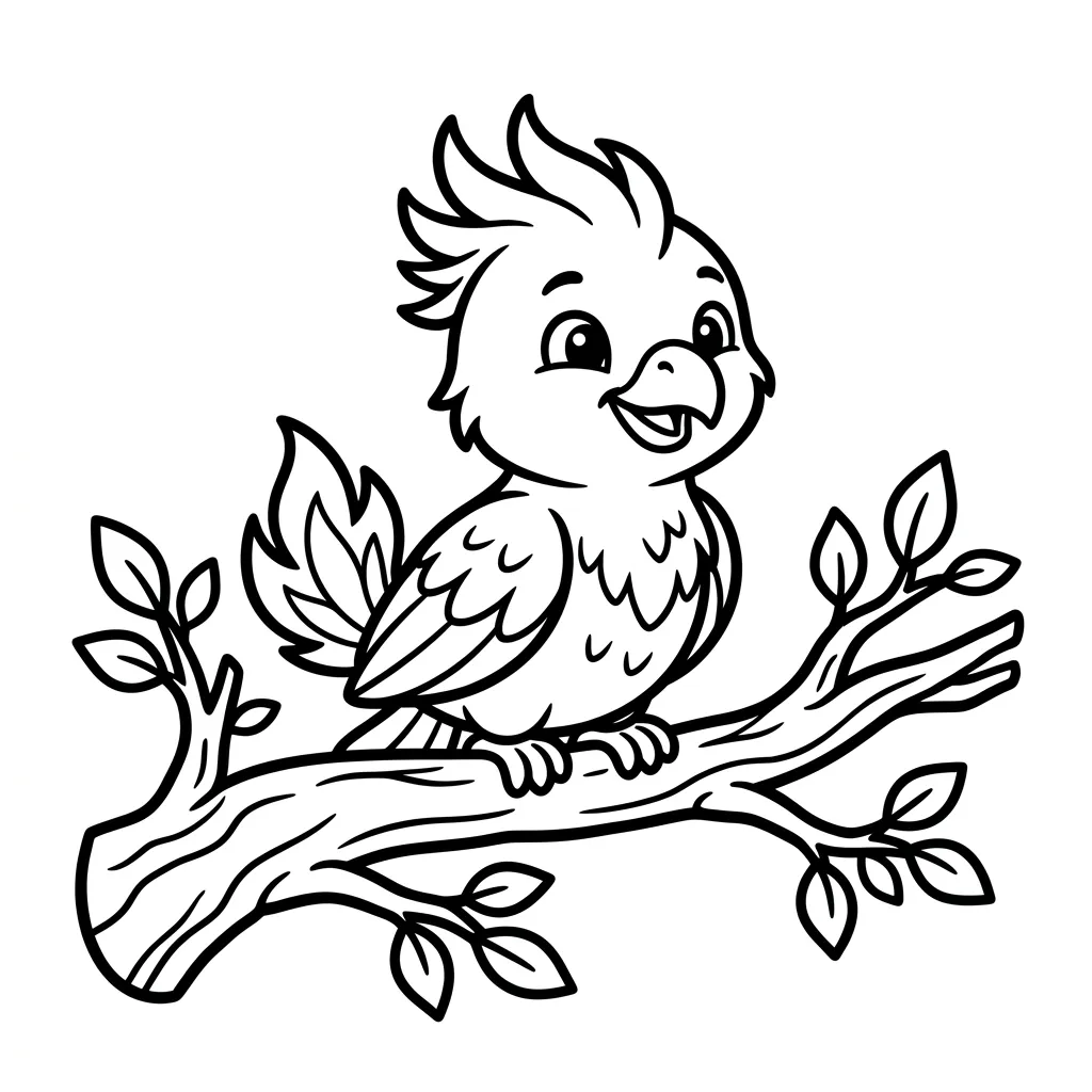 Phoenix kleurplaat 3