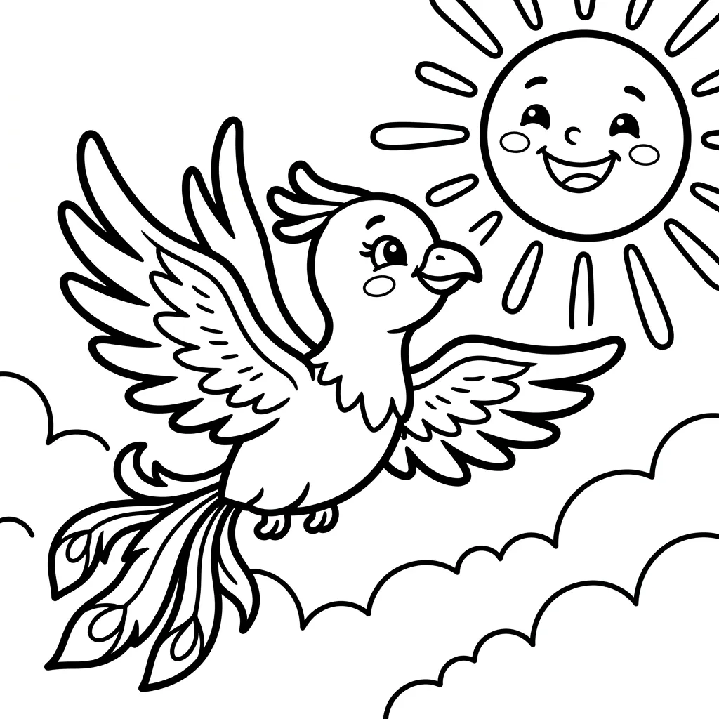 Phoenix kleurplaat 5