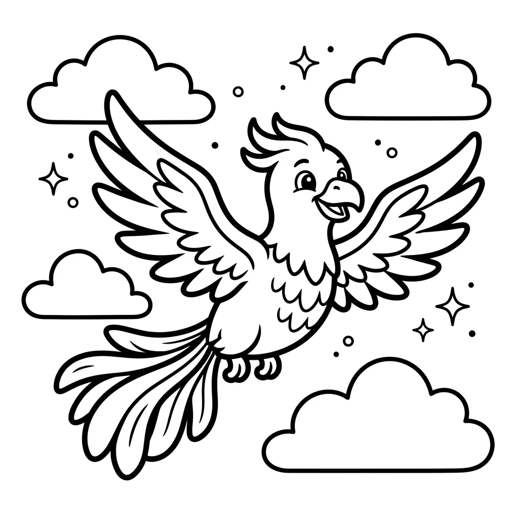 Phoenix kleurplaat 6