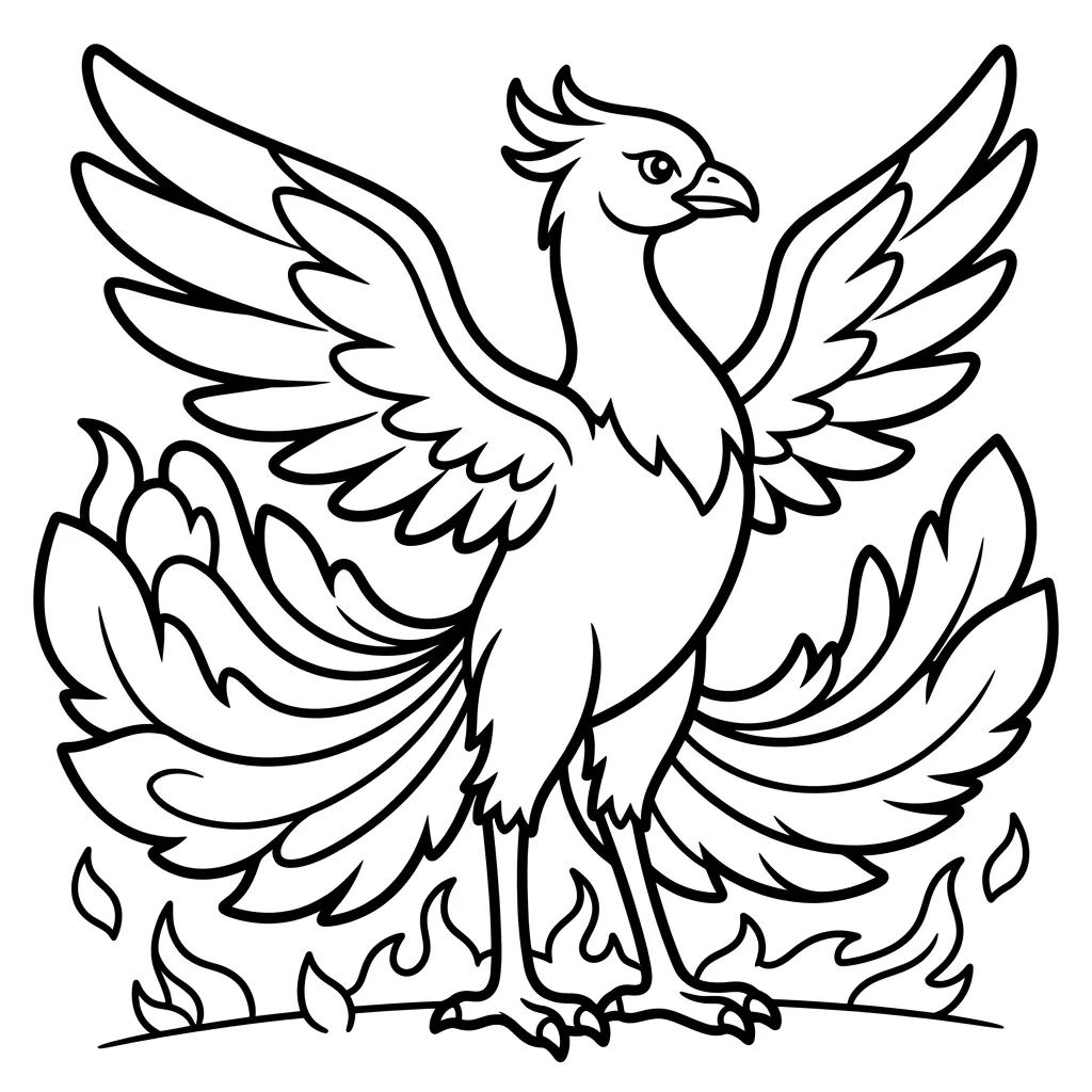 Phoenix kleurplaat 8