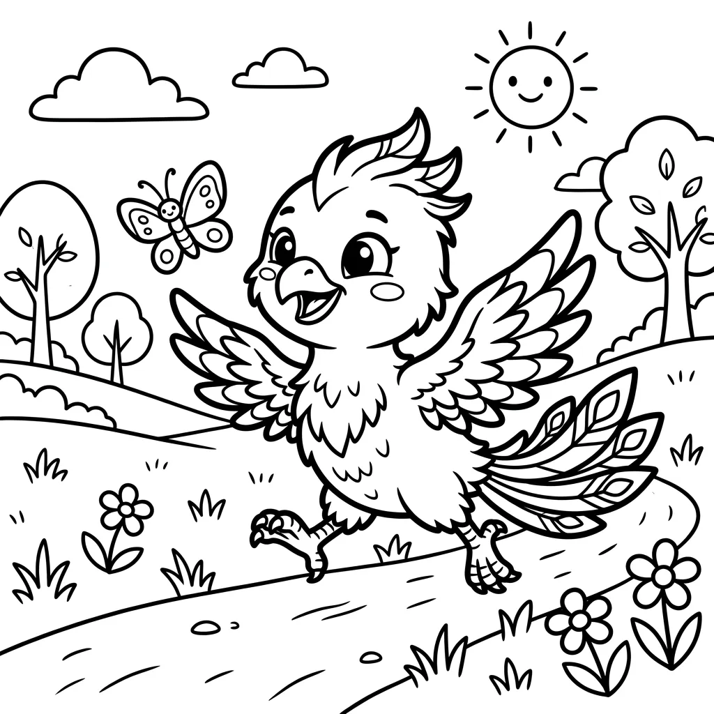 Phoenix kleurplaat 9