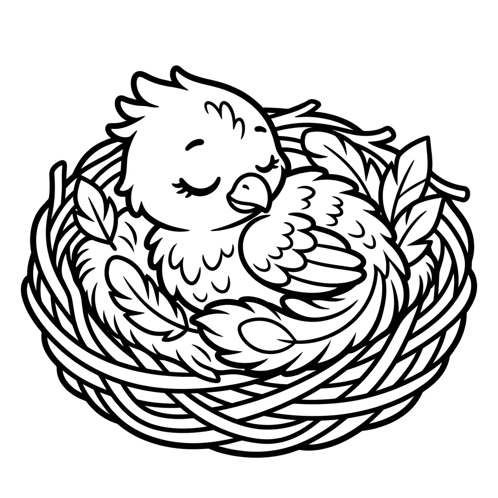 Phoenix kleurplaat