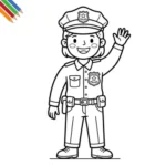 Politieagent kleurplaat 4 Politieagent kleurplaat thumbnail