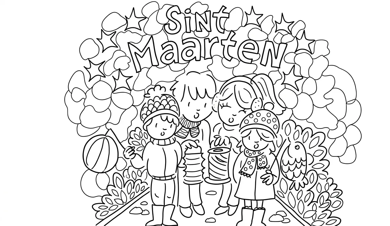 Sint Maarten kleurplaat 19 Sint Maarten kleurplaat 11