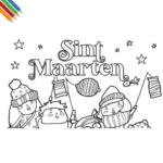 Sint Maarten kleurplaat 4 Sint Maarten kleurplaat thumbnail