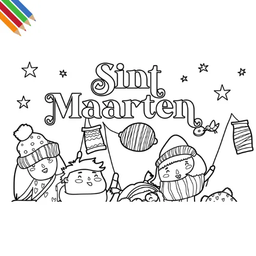 Sint Maarten kleurplaat thumbnail