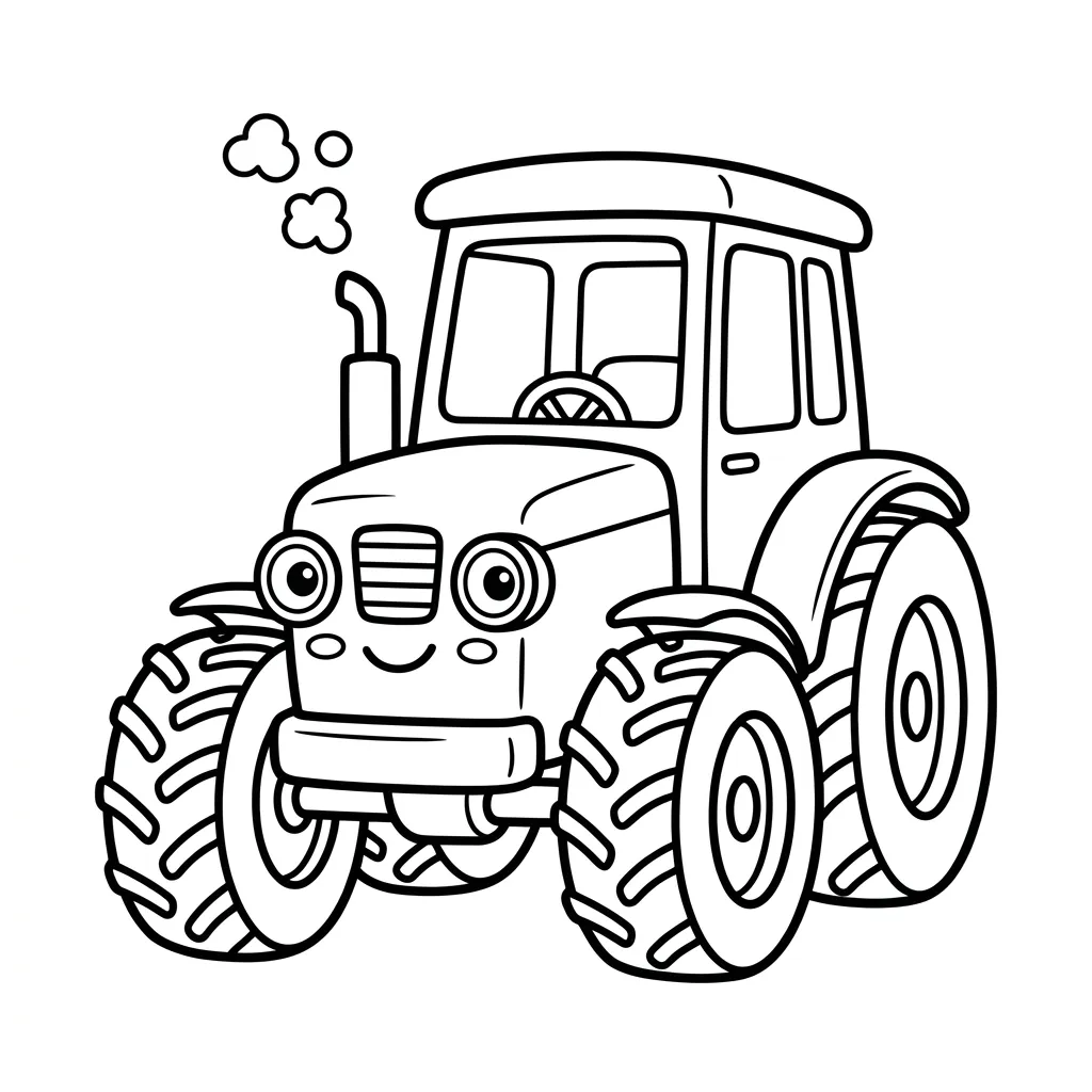Traktor kleurplaat 6