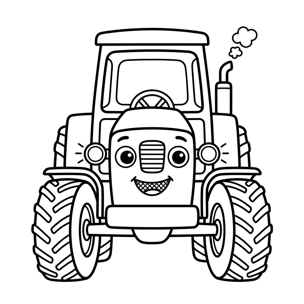 Traktor kleurplaat 7