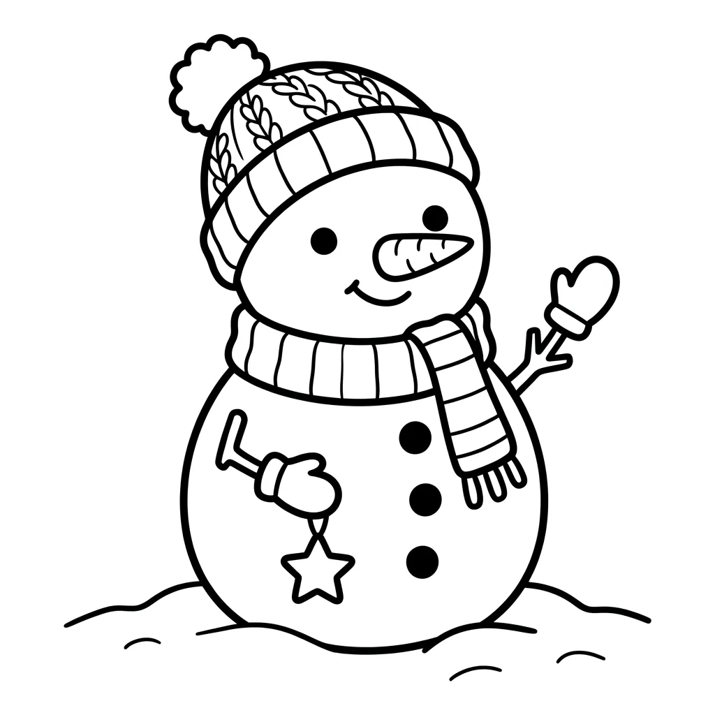 Winter kleurplaat